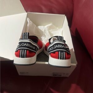 Dolce & Gabbana Red and Black Sneakers